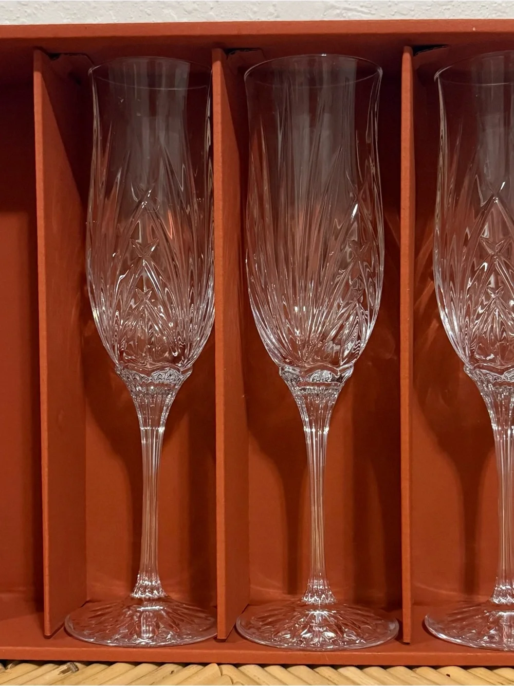 Cristal d’Arques Cortney 3-Flute Champagne Set 24% Lead Crystal Glasses France